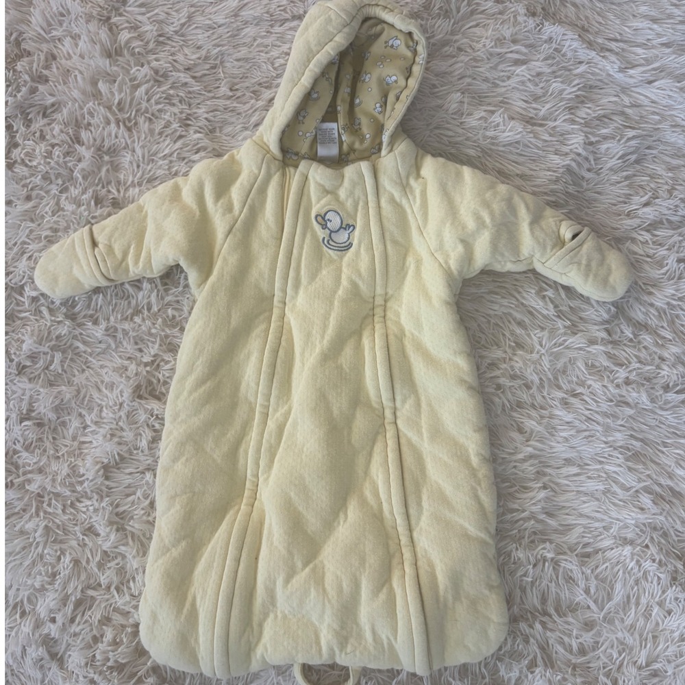 Starting Out Baby Sleep Scak Bunting Bag 0 6 Months Duck Applique‎ Hooded Yellow